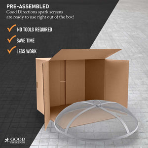 27" Heavy Duty Stainless Steel Spark Screen with Lifter