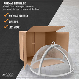 26" Medium Stainless Steel Spark Screen with Lifter
