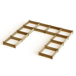 "U" Shaped Harvester Raised Garden Bed 189x189x13