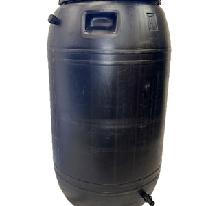 Upcycled 55 Gallon Rain Barrel