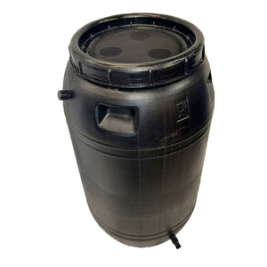 Upcycled 55 Gallon Rain Barrel