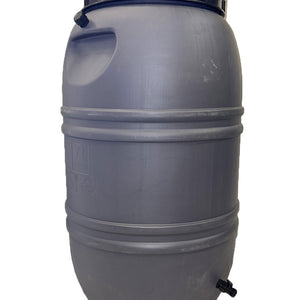 Upcycled 55 Gallon Rain Barrel