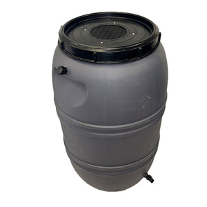 Upcycled 55 Gallon Rain Barrel