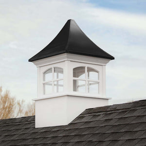 Westport Vinyl Cupola with Black Aluminum Roof