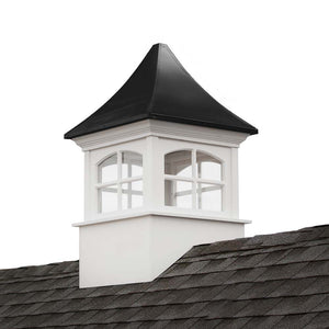 Westport Vinyl Cupola with Black Aluminum Roof