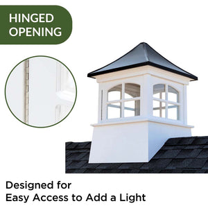 Windsor Vinyl Cupola with Black Aluminum Roof