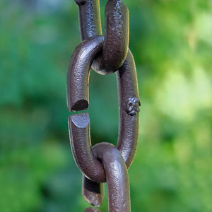 Cast Oval Links Rain Chain in Bronze