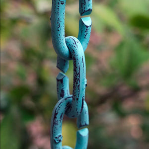 Cast Oval Links Rain Chain Patina Powder Coat