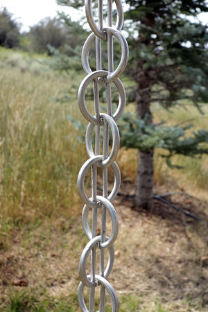 Aluminum Cast Zen Loops Rain Chain