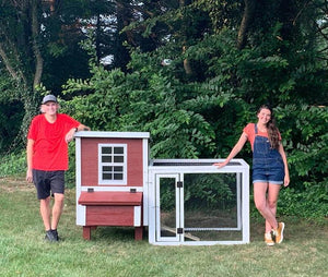 OverEZ Chicken Coop in a Box in yard