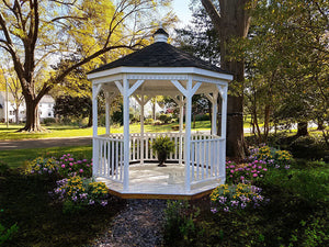 Gazebo In A Box - White Vinyl in shaded area