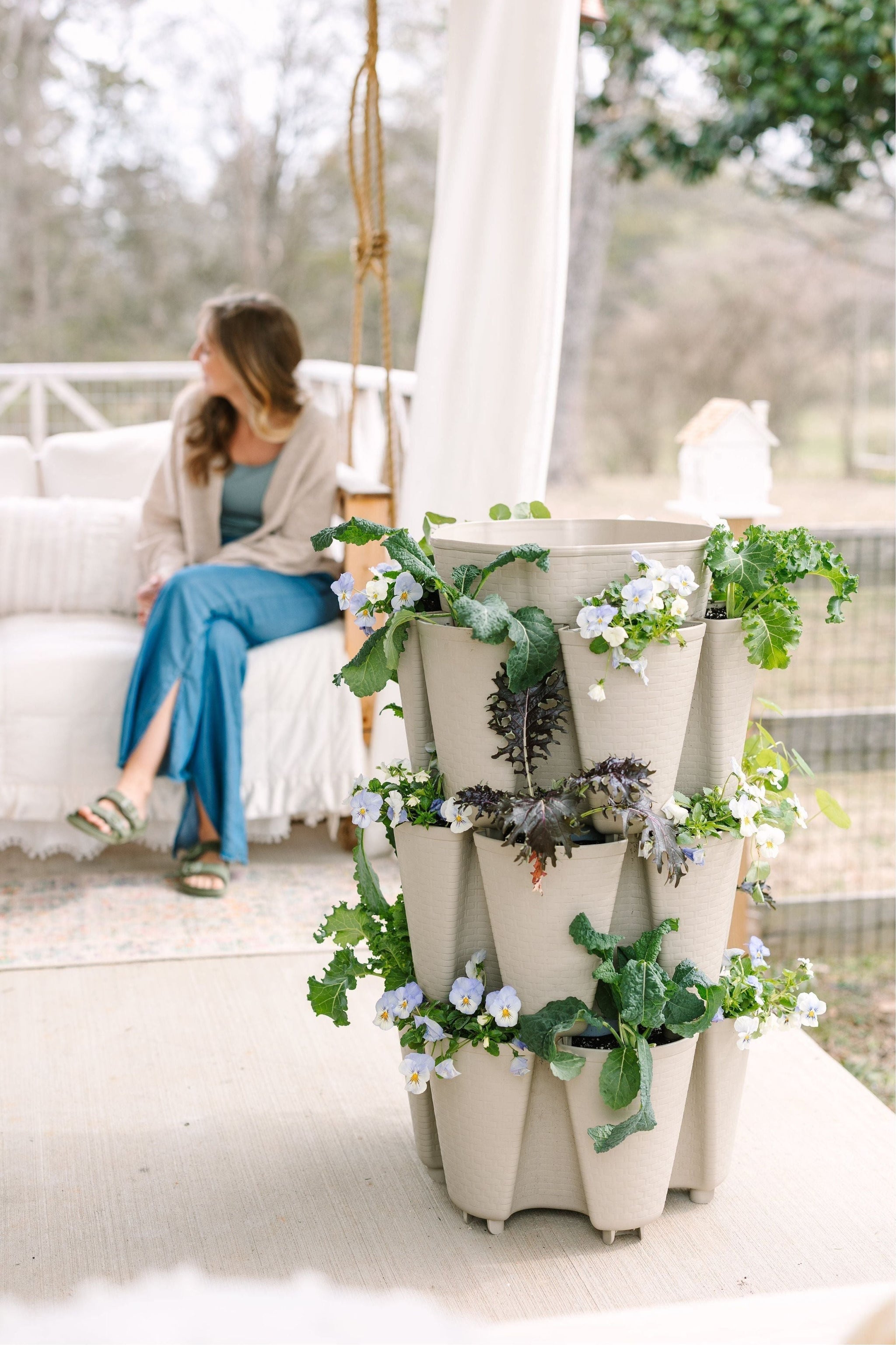 vertical pot planter 3 Tier GreenStalk Garden Original Vertical Planter