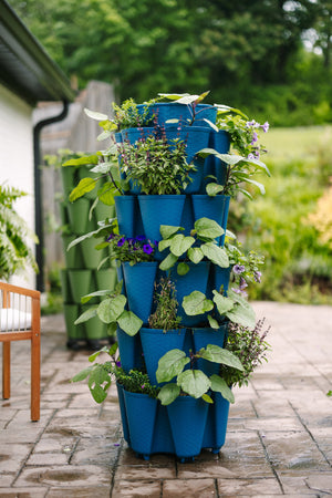 5 Tier GreenStalk Original Vertical Planter | Blueberry (Basket Weave Texture) 