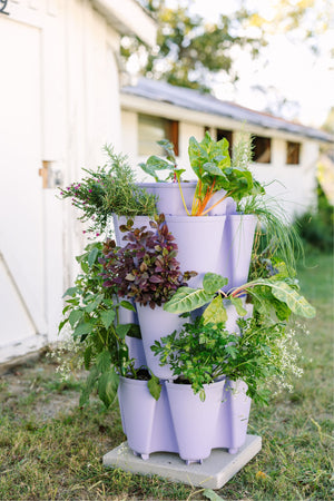 3 Tier GreenStalk Original Vertical Planter | Lilac (Basic Texture) 