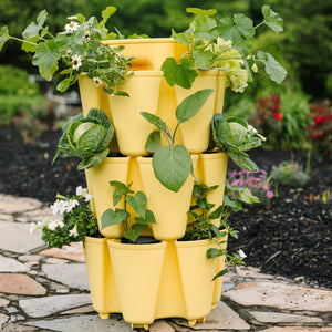 3 Tier GreenStalk Original Vertical Planter | Lemon (Basic Texture) 