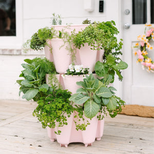 3 Tier GreenStalk Original Vertical Planter | Cherry Blossom (Basket Weave Texture) 