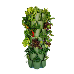 7 Tier GreenStalk Leaf Vertical Planter | Evergreen (Basic Texture)