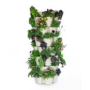 7 Tier GreenStalk Leaf Vertical Planter Stone