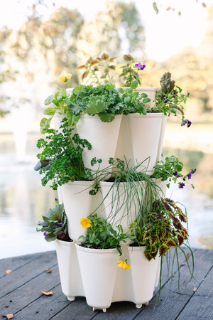 pvc pots for plants 3 Tier GreenStalk Garden Original Vertical Planter