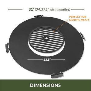 Cooking Grill Plate Accessory for Fire Pits and Paver Fire Pits