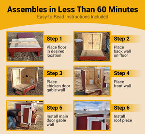 OverEZ Chicken Coop - Medium Assembly 