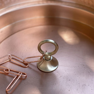 Brass Loop Kit with copper chain in copper basin