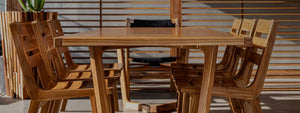 Masaya & Co. Teak Dining table and chairs