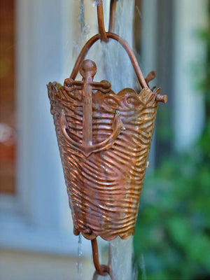 Nautical Cups Copper Rain Chain