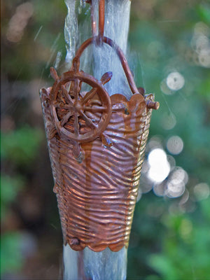 Nautical Cups Copper Rain Chain