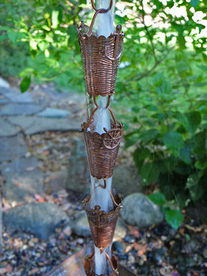 Nautical Cups Copper Rain Chain
