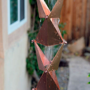 Origami™ Rain Chain copper plated stainless steel