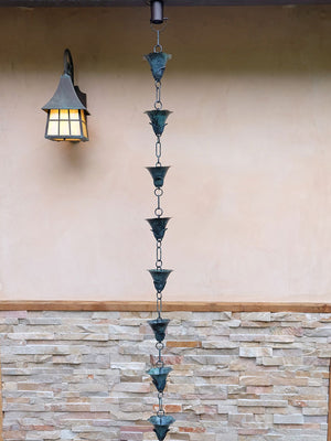 Patina Kanji Cups Rain Chain