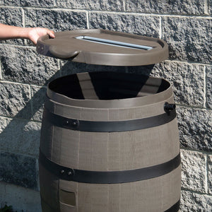 55 Gallon Premium Flat Back Rain Barrel