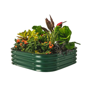 11" Tall 4 In 1 Modular Metal Raised Garden Bed Kit