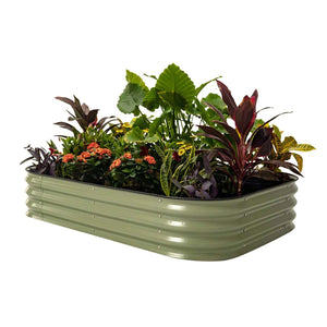 11" Tall 6 In 1 Modular Metal Raised Garden Bed Kit