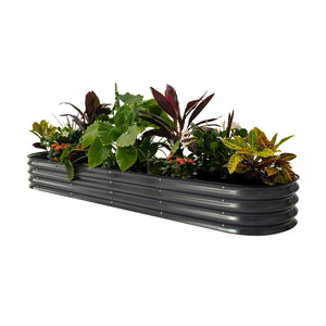 11" Tall 9 In 1 Modular Metal Raised Garden Bed Kit