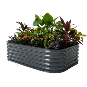 17" Tall 6 In 1 Modular Metal Raised Garden Bed Kit