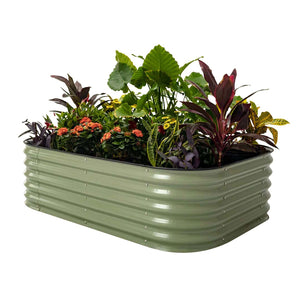 17" Tall 6 In 1 Modular Metal Raised Garden Bed Kit