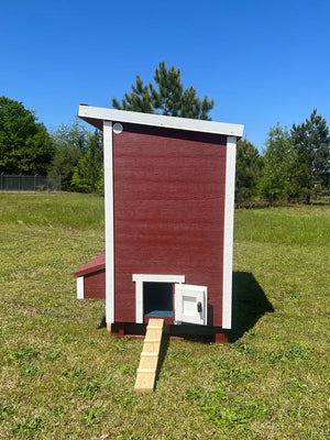 Walk-in-chicken Coop with easy to use door for chickens