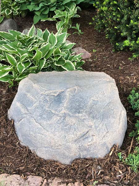 DekoRRa Artificial Rock Model 118 in garden bed