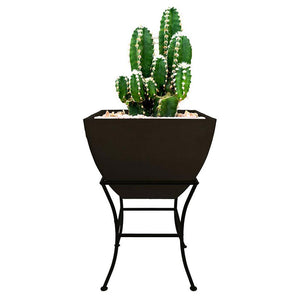 20 inch planter with stand in graphite