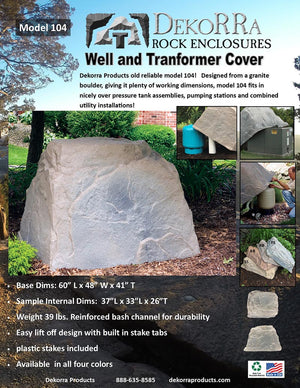 Artificial Rock Model 104 spec sheets