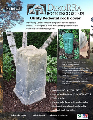 Artificial Rock Model 113 spec sheet