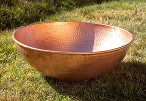 22 inch hand hammered copper basin