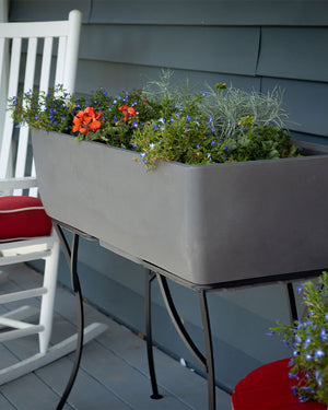 36 inch planter graphite stand lifestyle