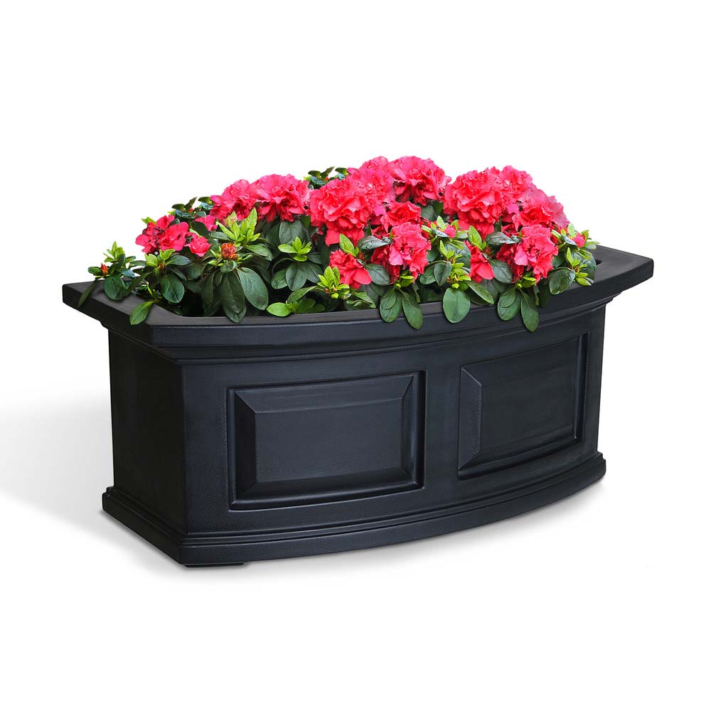 nantucket self watering window planter Mayne Nantucket 2-ft. Window Box, Black