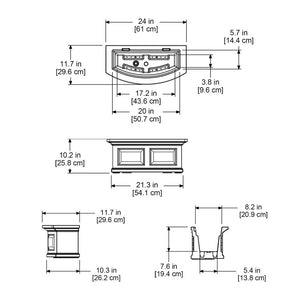 Nantucket 2ft Window Box dimensions