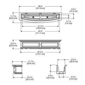 Nantucket 4ft Window Box dimensions