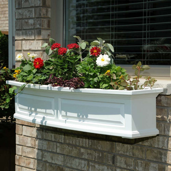 nantucket self watering plastic window box planter Nantucket 4ft Window Box | Self Watering Planter