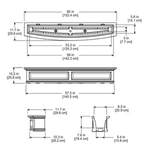 Nantucket 5ft Window Box dimensions 